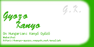 gyozo kanyo business card