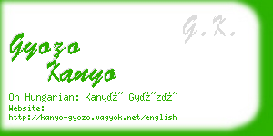 gyozo kanyo business card